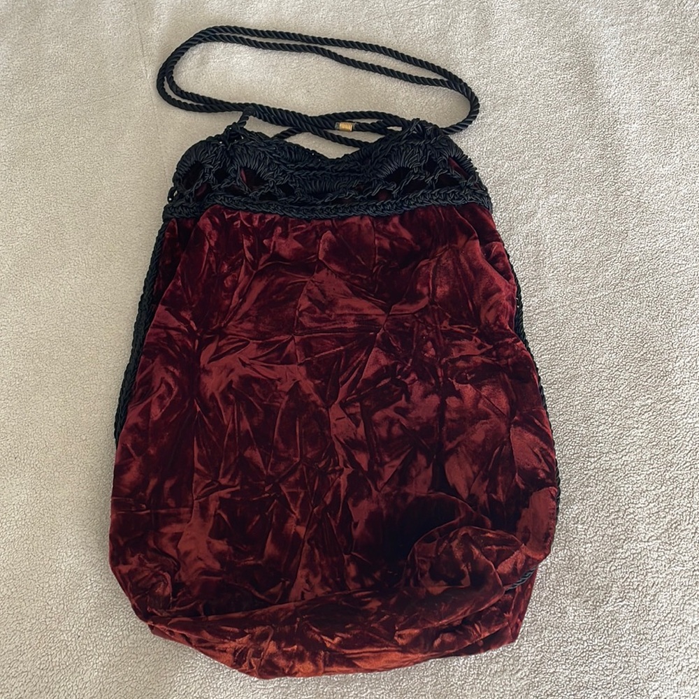 Jeanne Lottie hand made velvety boho bag